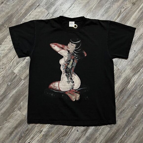 Delta Other - Vintage Betty Paige x Olivia Berardinis Black Shirt L